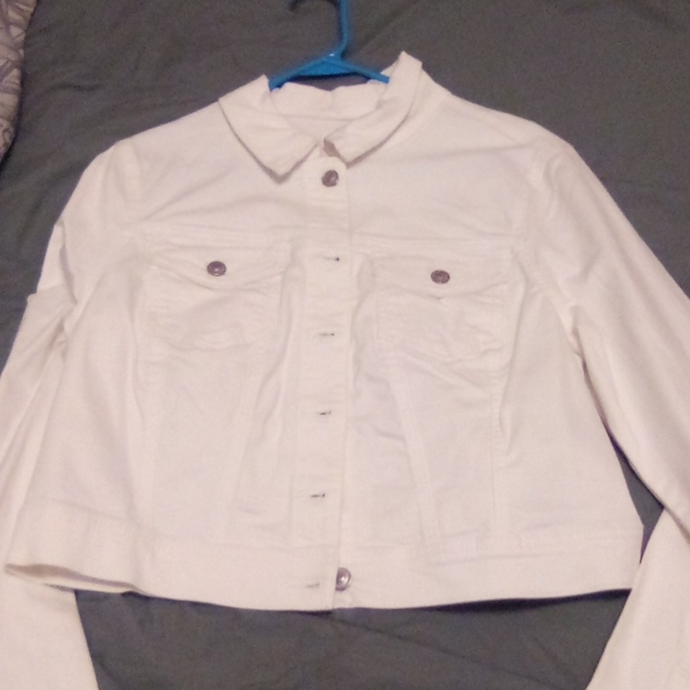 White jean jacket